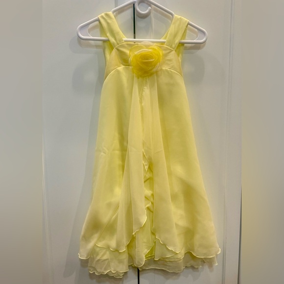 Sunny Fashion Kids Beautiful Yellow Dress - Girls Size 12 - Brand New - Picture 1 of 4